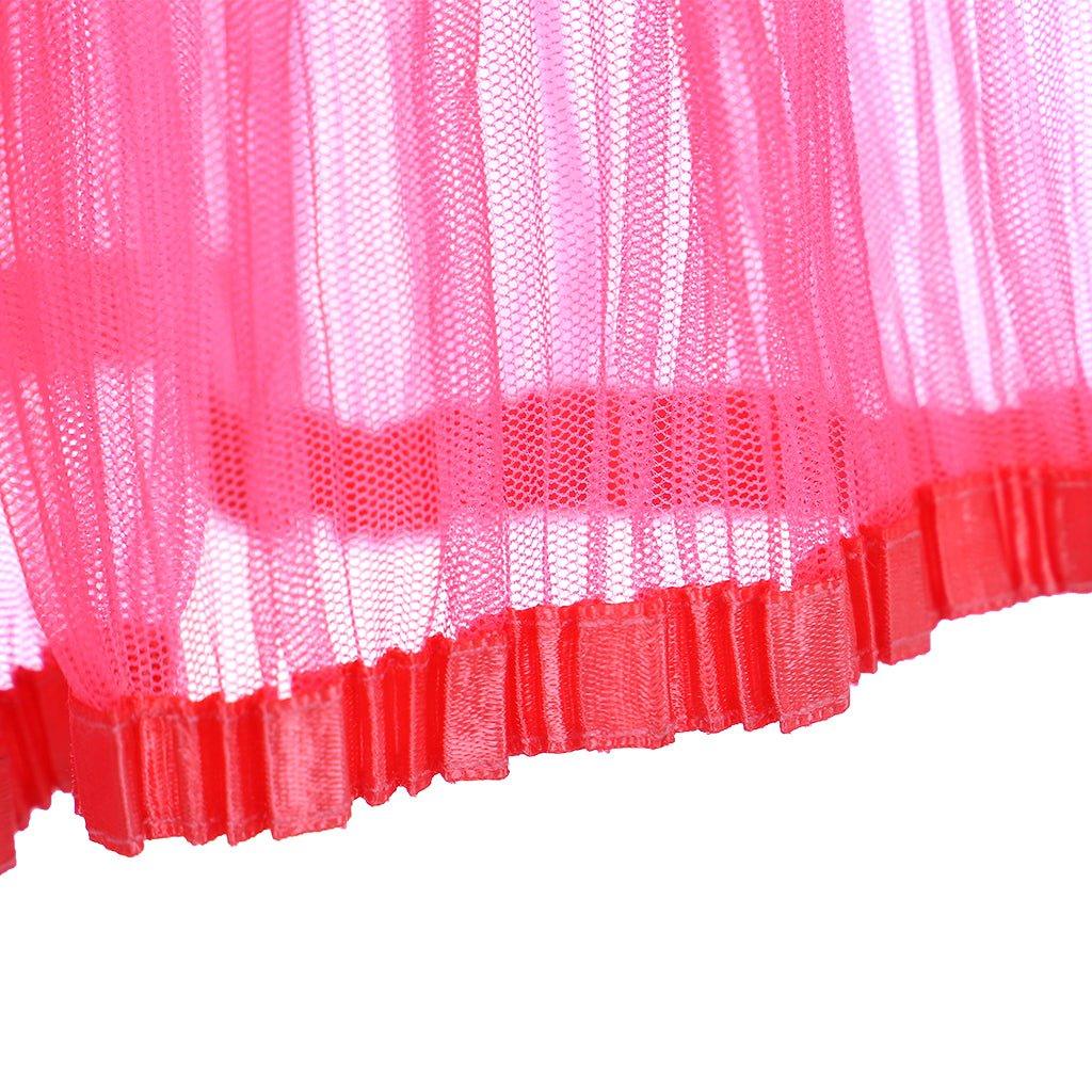 Vestido de Cosplay Glinda A Boa Feiticeira Rosa de Tule e Renda - Estrela Cosplay