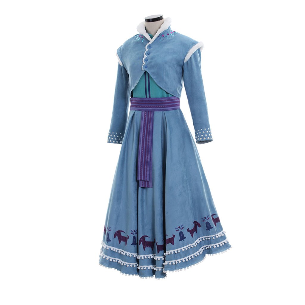 Fantasia de Cosplay Anna Princesa | Conjunto de Camisa, Saia e Casaco para Adultos em Eventos Disney e Halloween - Estrela Cosplay
