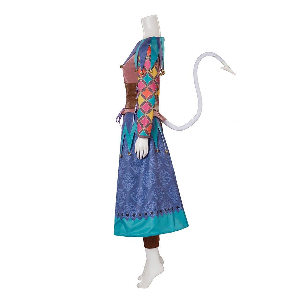 Fantasia de Cosplay Alfira do Jogo BG3 | Traje de Batalha Feminino com Cauda | Conjunto Completo para Halloween e Carnaval - Estrela Cosplay