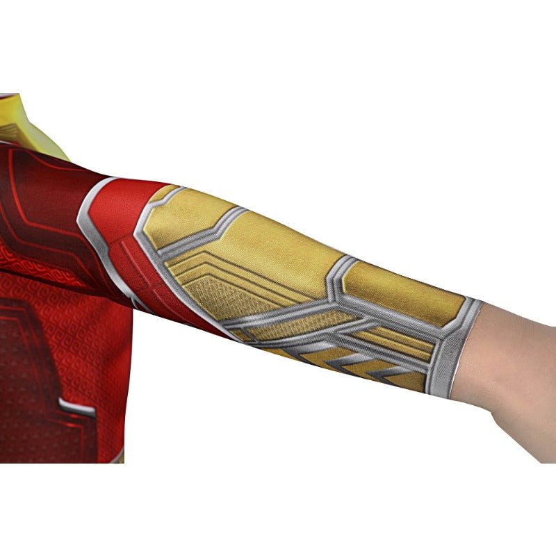 Nova Fantasia Infantil Billy Vermelho Power Rangers Cosplay - Traje Halloween Zentai Macacão e Capa - Estrela Cosplay