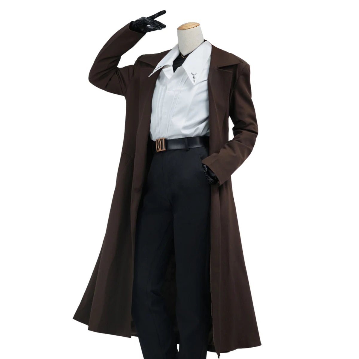 Fantasia Cosplay Nakahara Chuuya Bungo 10º Aniversário - Casaco, Calças, Camisa, Chapéu, Luvas e Peruca - Estrela Cosplay