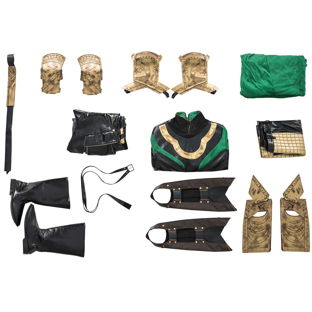 Fantasia de Loki de Alta Qualidade, Traje de Batalha para Halloween, Macacão Danificado, Armadura, Capacete - Estrela Cosplay