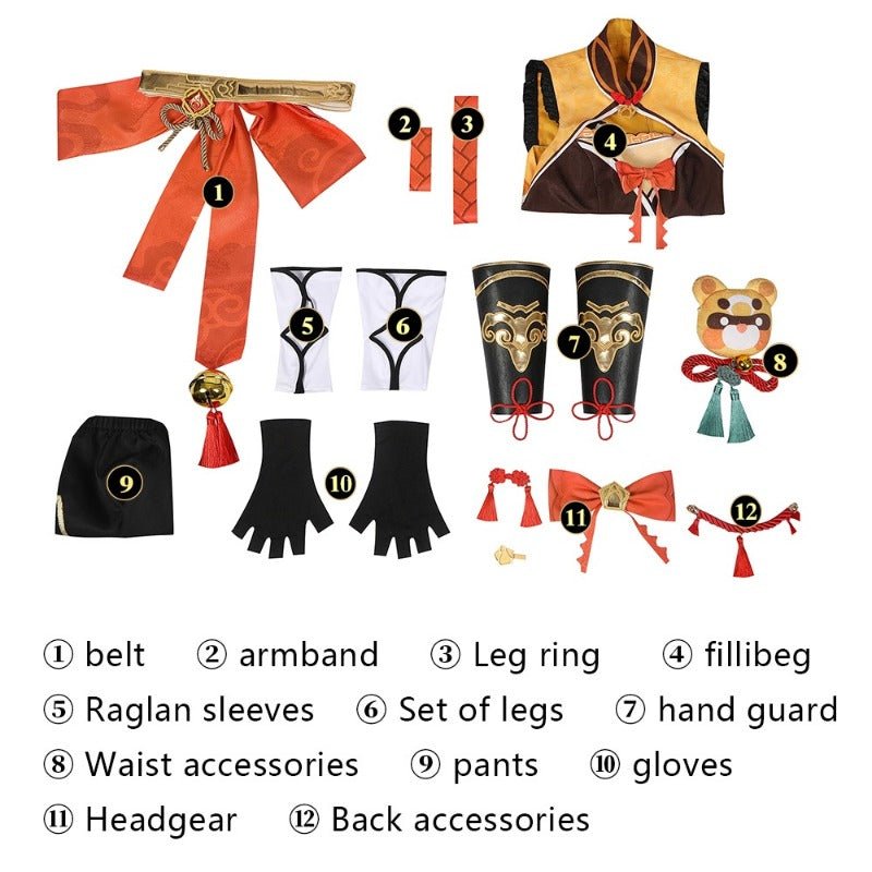 Fantasia de Xiangling de Genshin Impact para Carnaval e Halloween - Estrela Cosplay