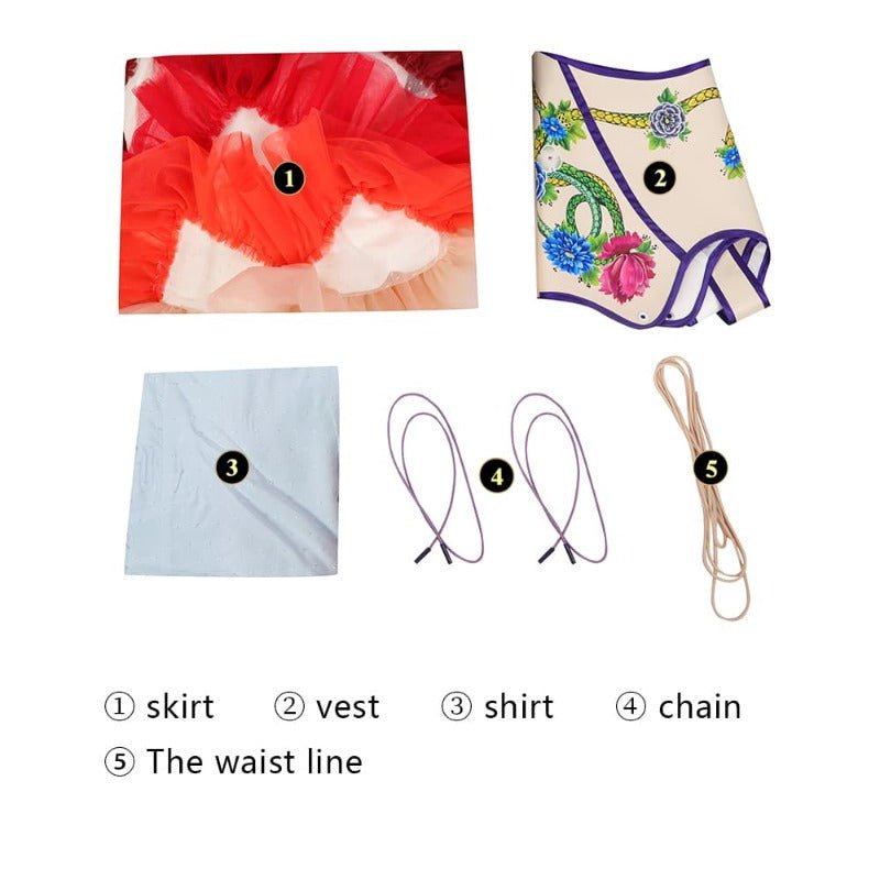 Vestido de Cosplay Lucy Gray Baird - A Balada dos Pássaros e das Serpentes Fantasia de Halloween - Estrela Cosplay