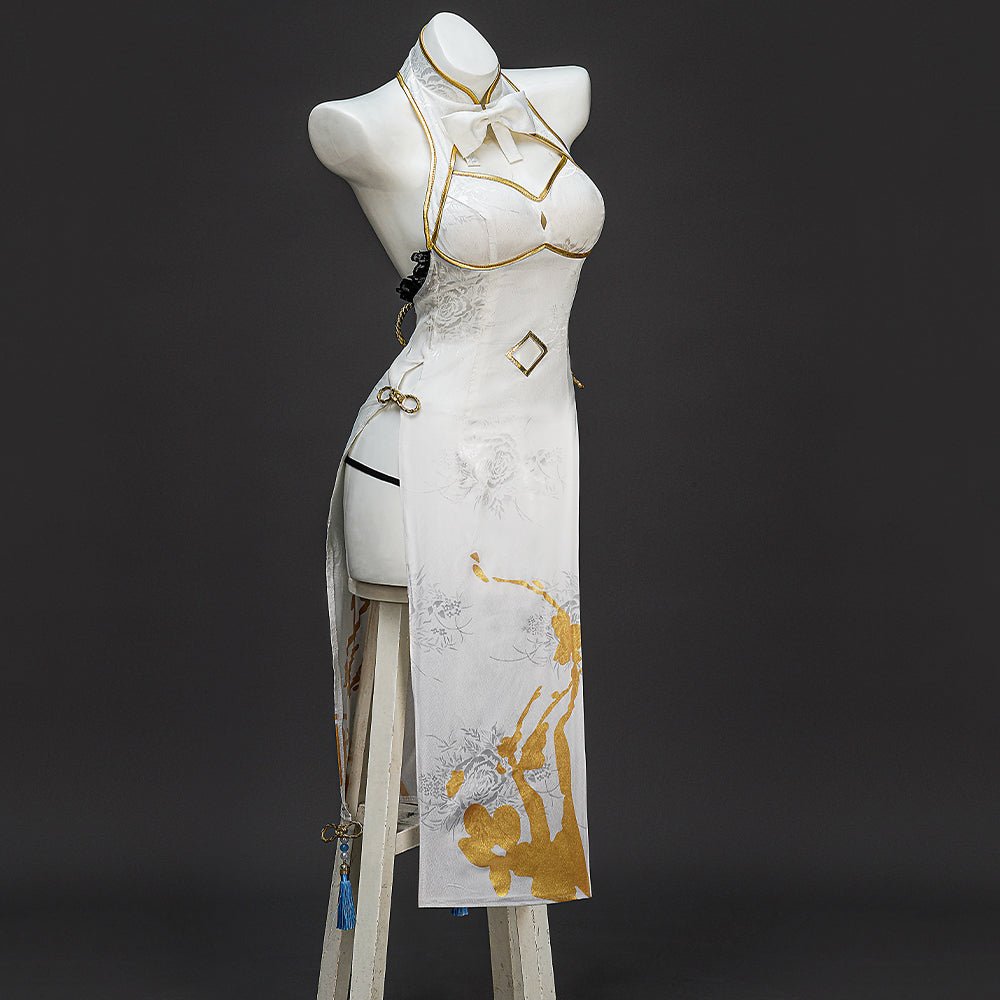 Fantasia Cosplay Re:Zero Emilia para Mulheres – Vestido de Anime com Chapéu para Halloween e Festas - Estrela Cosplay