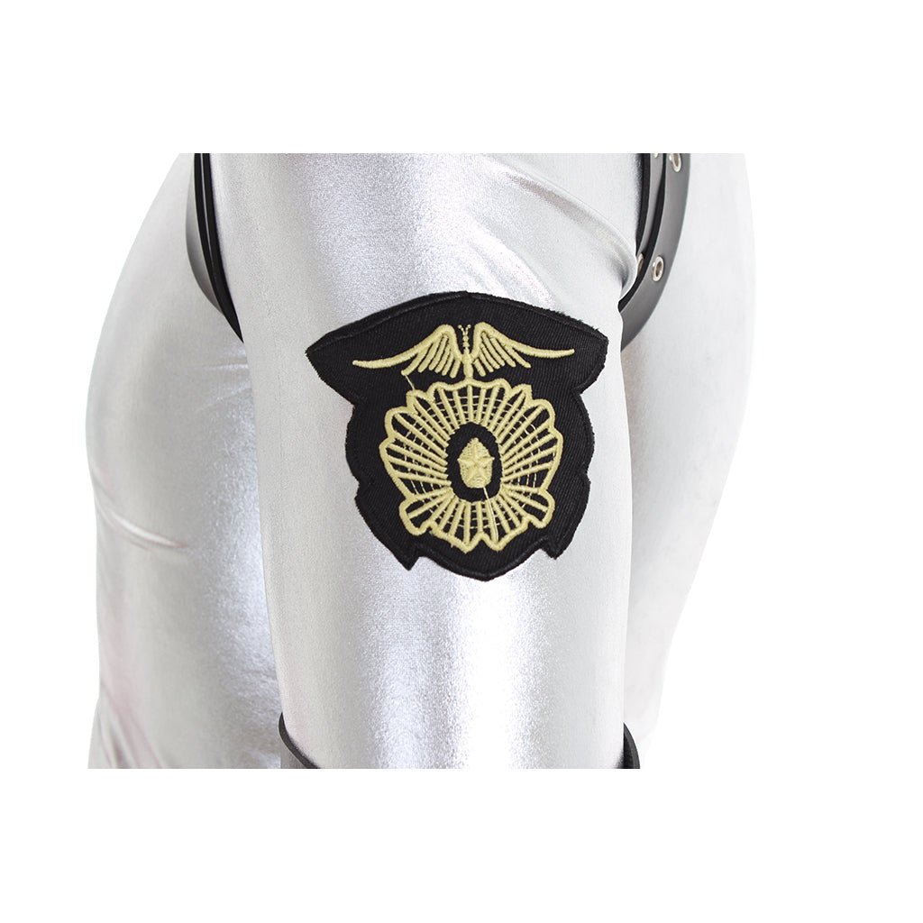 Traje Punk Michael Jackson Brilho Prateado Tour BAD - Estrela Cosplay