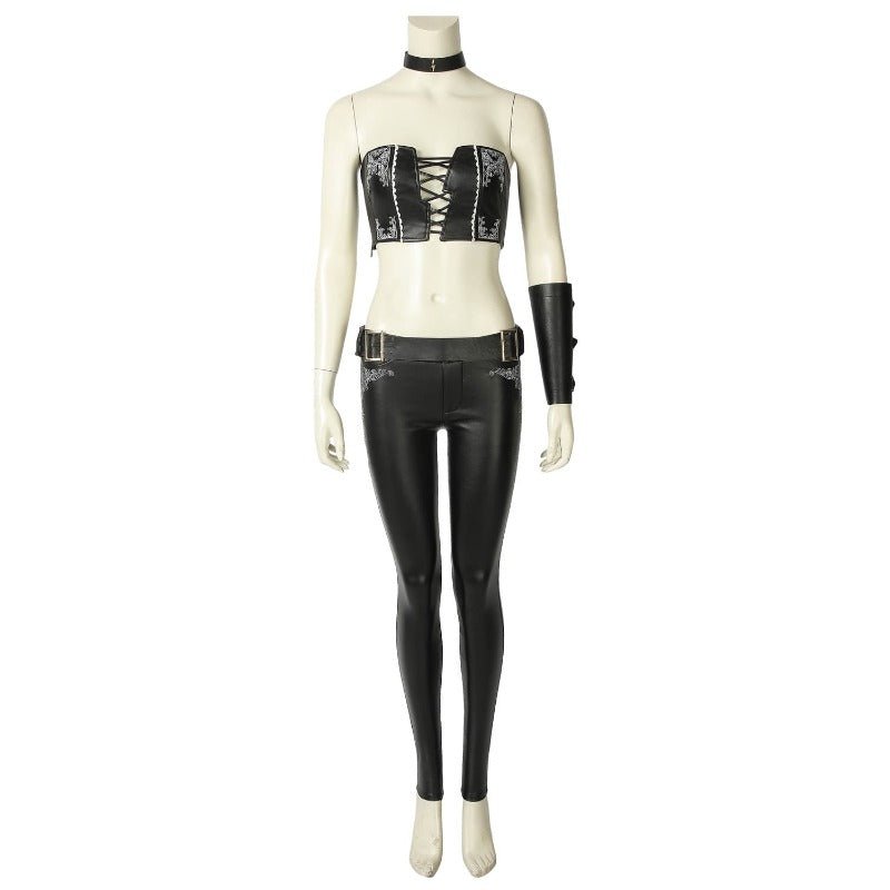 Fantasia de Trish de DMC 5 - Top Tubo e Calça de Couro Sintético Preto Conjunto Completo para Halloween - Estrela Cosplay