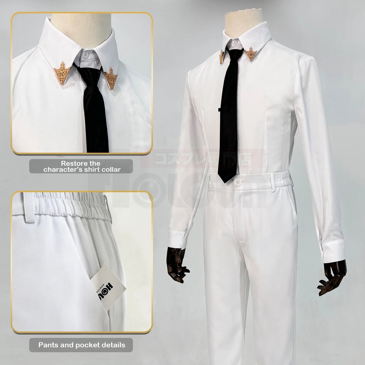 Fantasia de Cosplay Isagi do Anime Blue Lock - Série Anjos e Demônios - Jaqueta, Calças, Manto Branco e Rede de Rosas para Halloween - Estrela Cosplay