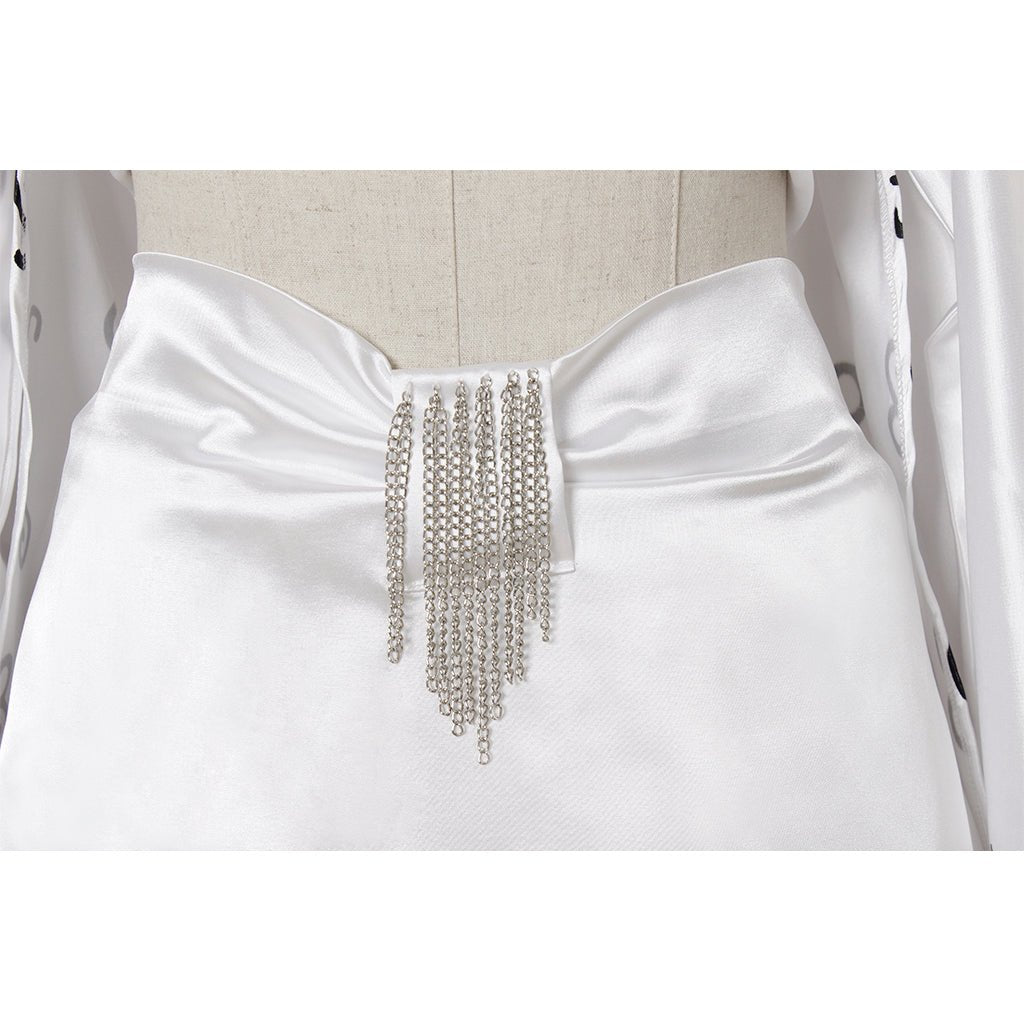 Fantasia de Padme Amidala Cosplay - Top Crop e Saia Branca - Estrela Cosplay