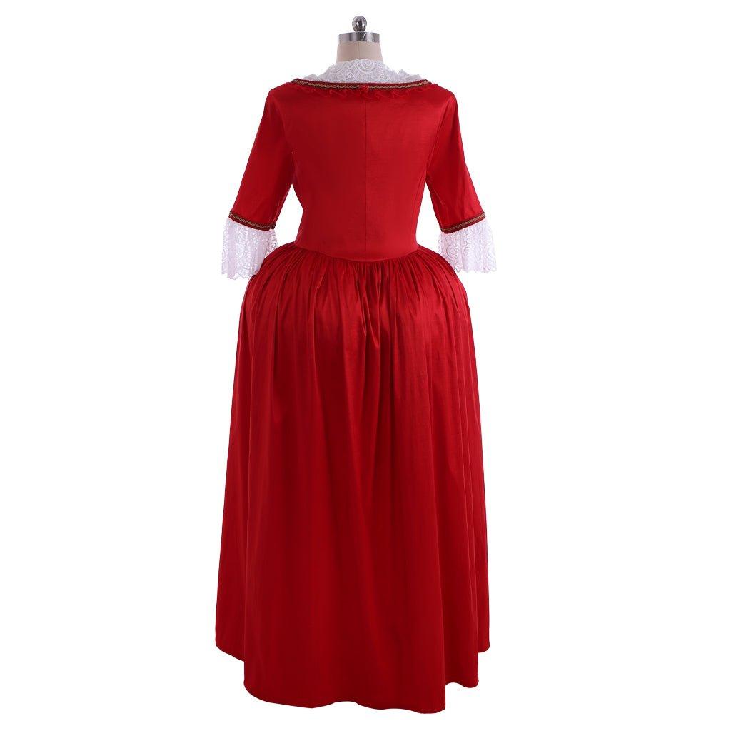 Vestido de Baile Vermelho Claire Randall Outlander | Cosplay Estilo Rococo e Medieval - Estrela Cosplay