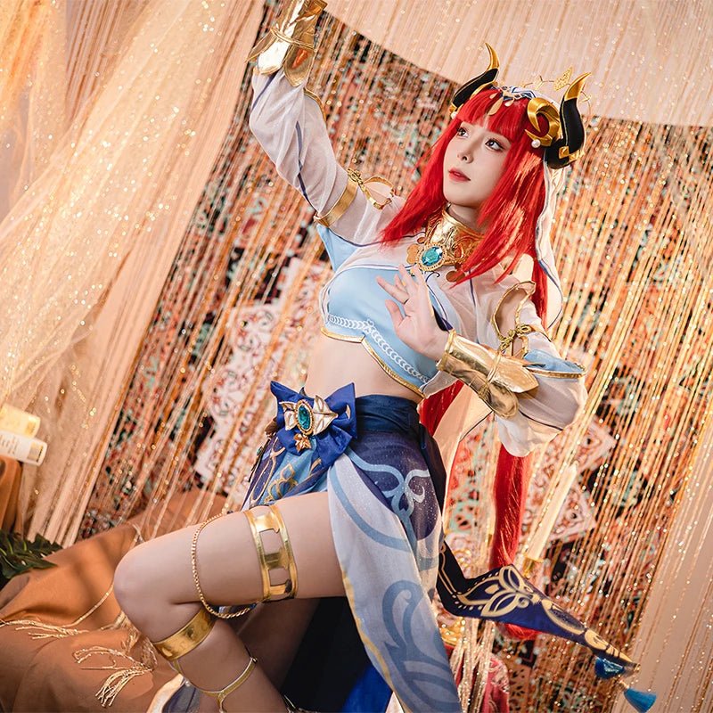 Fantasia de Cosplay Nilou Genshin Impact - Traje Feminino Completo para Halloween e Festas - Estrela Cosplay