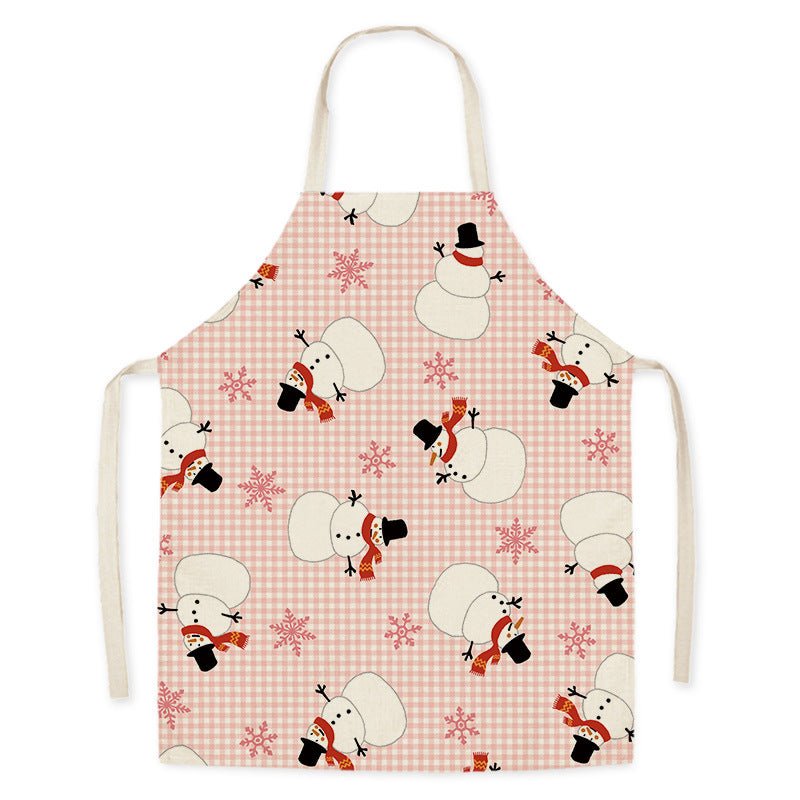 Avental de Linha Anti-manchas para Natal e Ano Novo - Decoração Doméstica para Adultos e Crianças - Estrela Cosplay