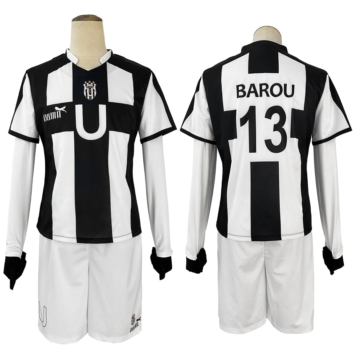 Conjunto de Cosplay Blue Lock: Niko Barou, Aiku Sendou, Snuffy Lorenzo e Aryu - Uniforme de Futebol e Perucas - Estrela Cosplay