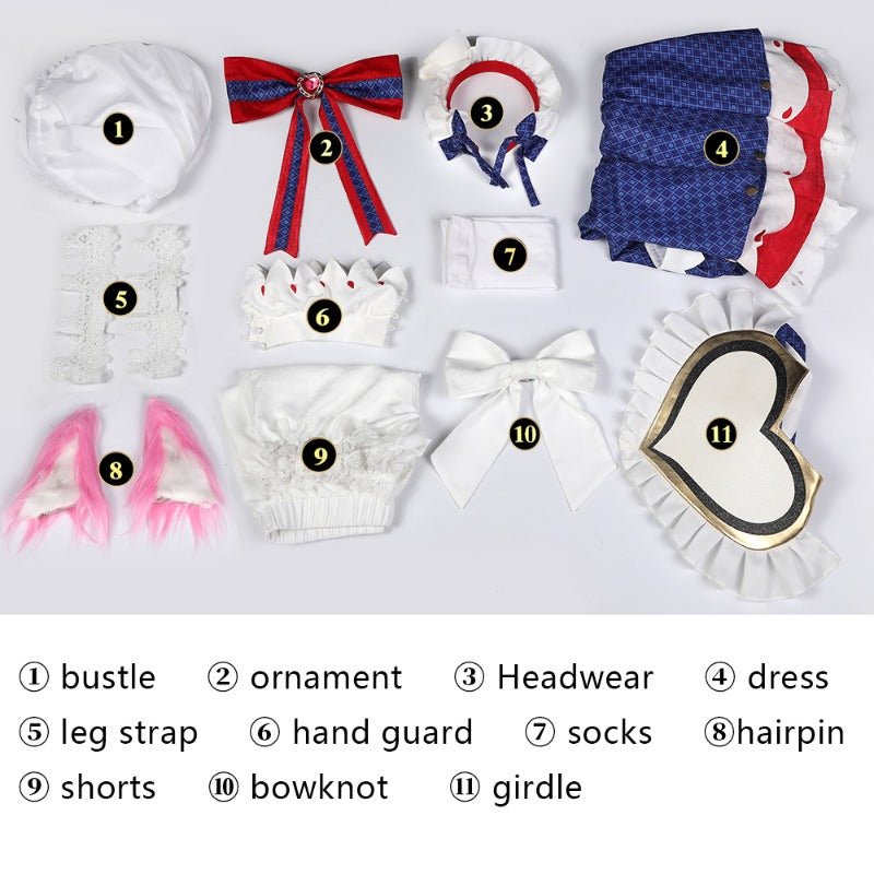 Fantasia de Cosplay Da Ji Maid Cafe de Honor of Kings - Tamanho Padrão - Estrela Cosplay