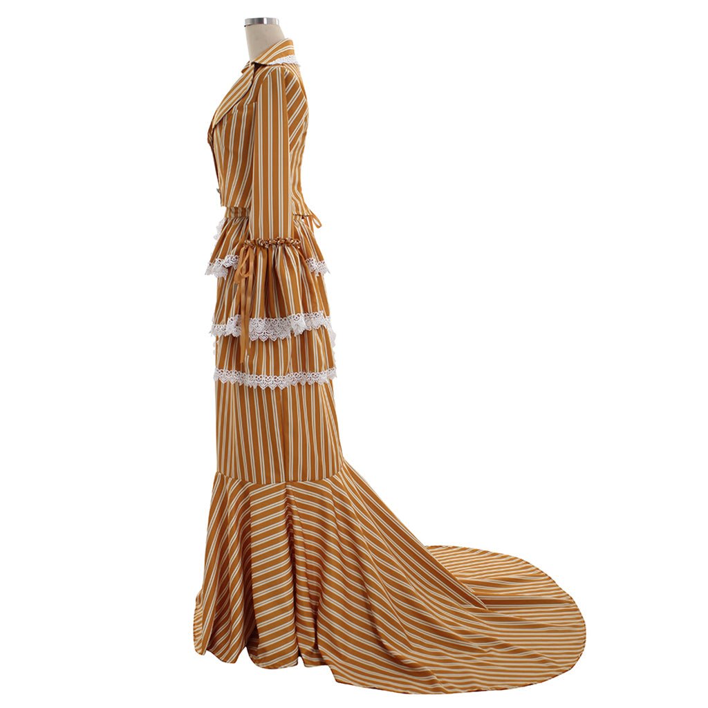 Vestido Saia Vitoriano Steampunk para Mulheres | Traje Edwardiano Casaco e Saia para Cosplay - Estrela Cosplay