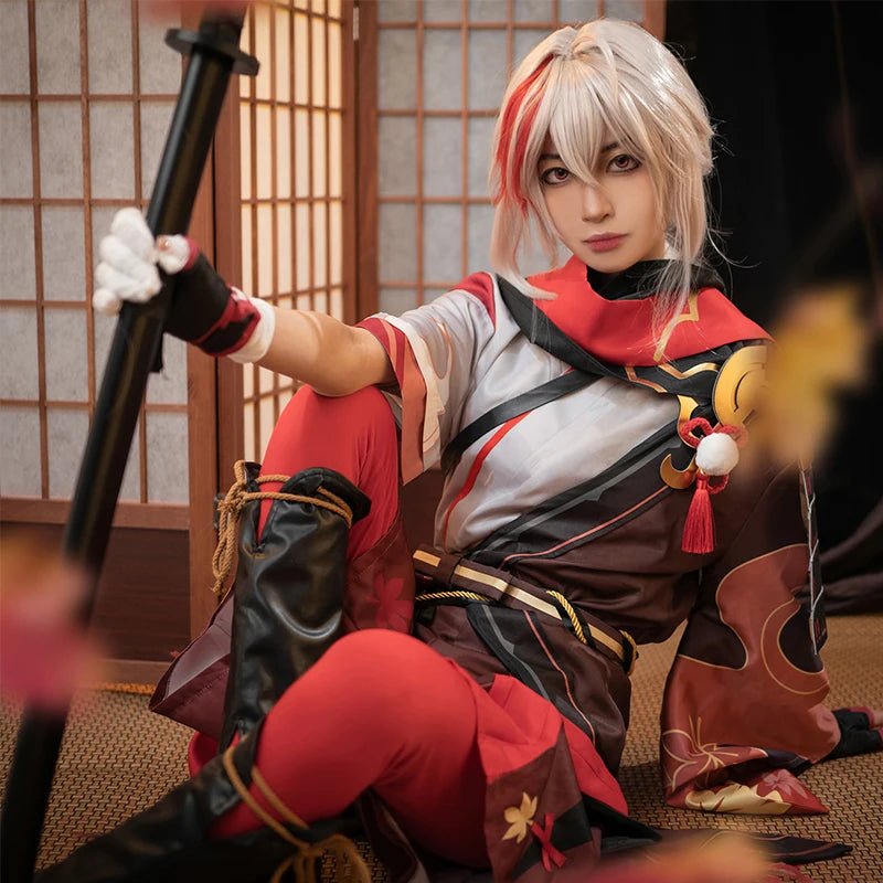 Fantasia de Kaedehara Kazuha Cosplay Genshin Impact Kiryu Kazuha - Conjunto Completo para Homens - Estrela Cosplay
