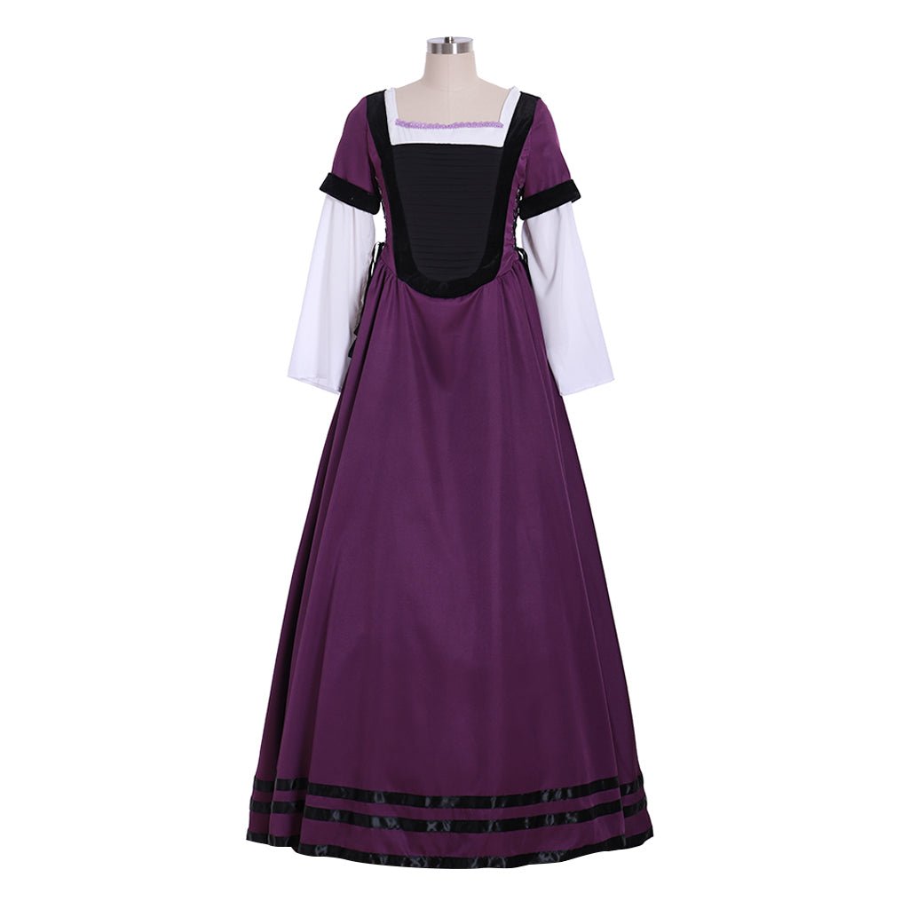 Vestido Roxo Regência Medieval Renascença Nobre Festa Chá Traje Mulheres Teatro Palco - Estrela Cosplay