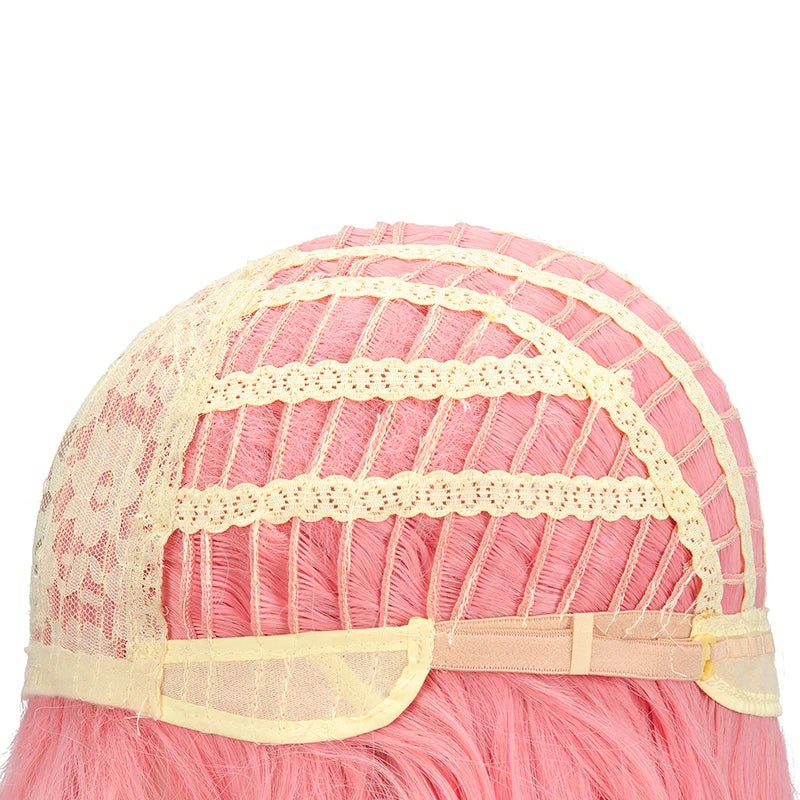 Peruca Genshin Impact Yae Guuji 80cm Rosa Lisa - Peruca Yae Miko Cabelo Sintético Resistente ao Calor - Estrela Cosplay