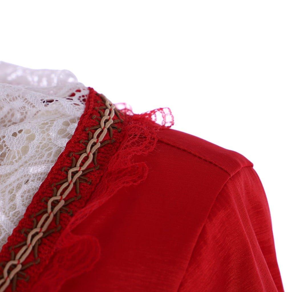 Vestido de Baile Vermelho Claire Randall Outlander | Cosplay Estilo Rococo e Medieval - Estrela Cosplay