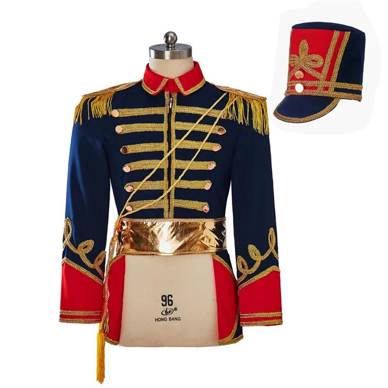 Uniforme Militar Real Nutcracker para Homens - Traje Colonial Regência com Chapéu - Estrela Cosplay
