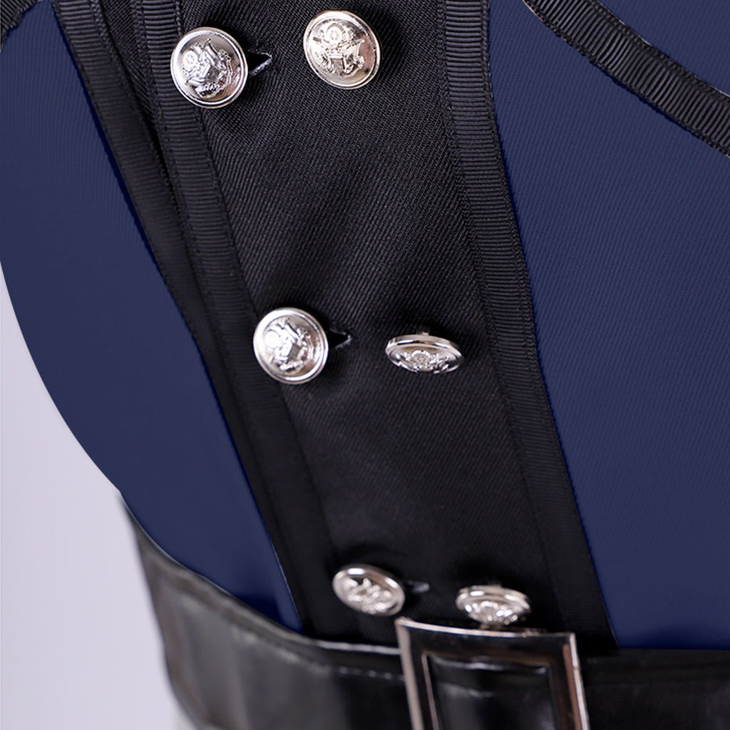 Fantasia Final Fantasy Lann Cosplay - Conjunto Completo Jaqueta, Calça e Cinto | Traje de Jogo FF - Estrela Cosplay