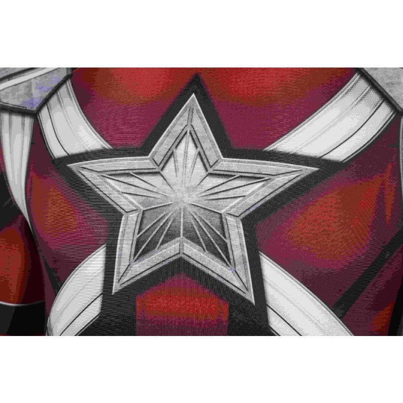 Fantasia de Guardião Vermelho - Roupa de Batalha Vermelha Deluxe com Máscara - Conjunto Completo para Halloween - Estrela Cosplay