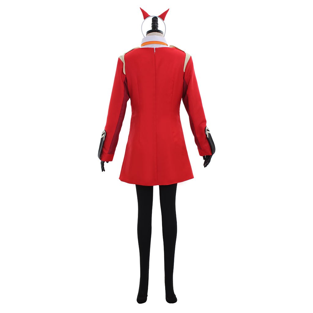 Fantasia de Cosplay Zero Two Code:002 de DARLING in the FRANXX - Vestido Vermelho - Estrela Cosplay