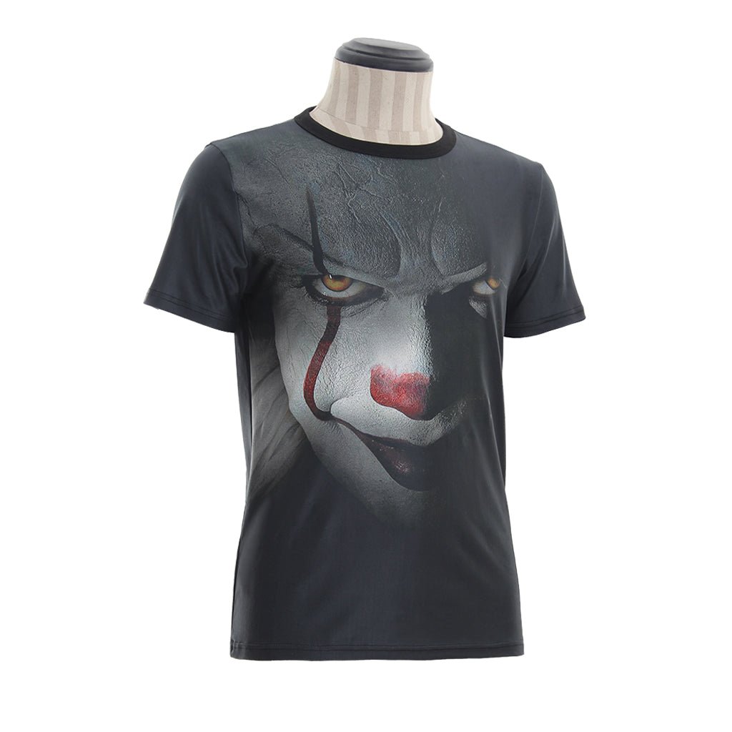 Camiseta Manga Curta Pennywise - It: Capítulo Um - Fantasia de Cosplay - Estrela Cosplay