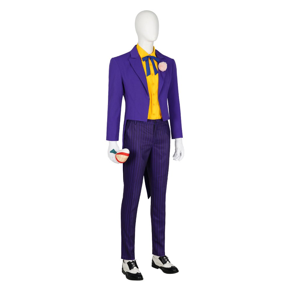 Traje Completo Joker da Série Animada Batman para Homens - Fantasia de Cosplay Halloween - Estrela Cosplay