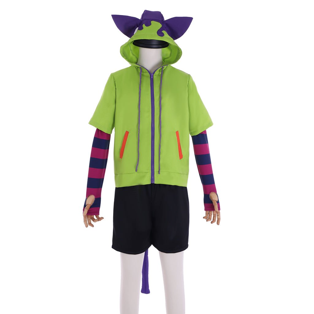 Fantasia de Cosplay Miya Chinen de SK8 the Infinity com Peruca e Casaco com Zíper - Estrela Cosplay