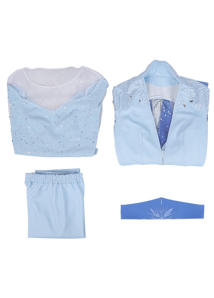 Fantasia de Cosplay Elsa Frozen 2 - Réplica Premium do Filme - Estrela Cosplay