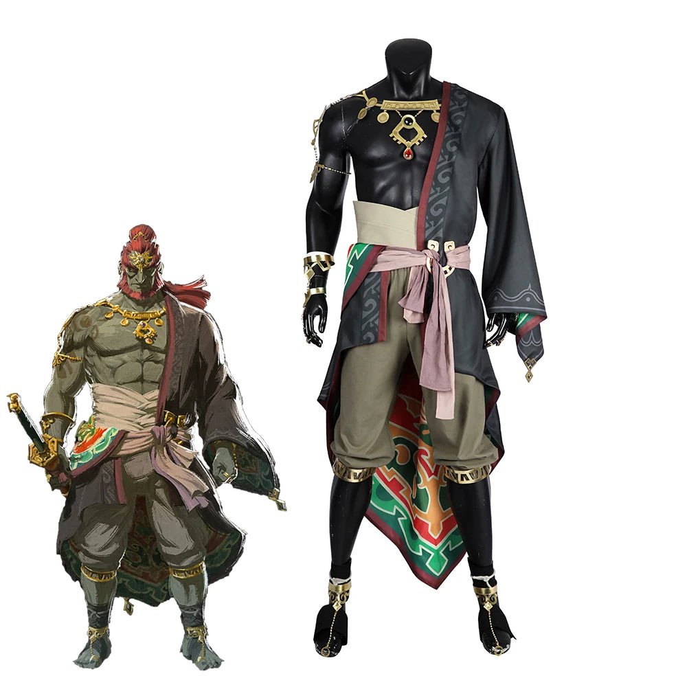 Fantasia Cosplay Ganondorf Homem - Uniforme de Combate com Acessórios para Halloween, Carnaval e Festas - Estrela Cosplay
