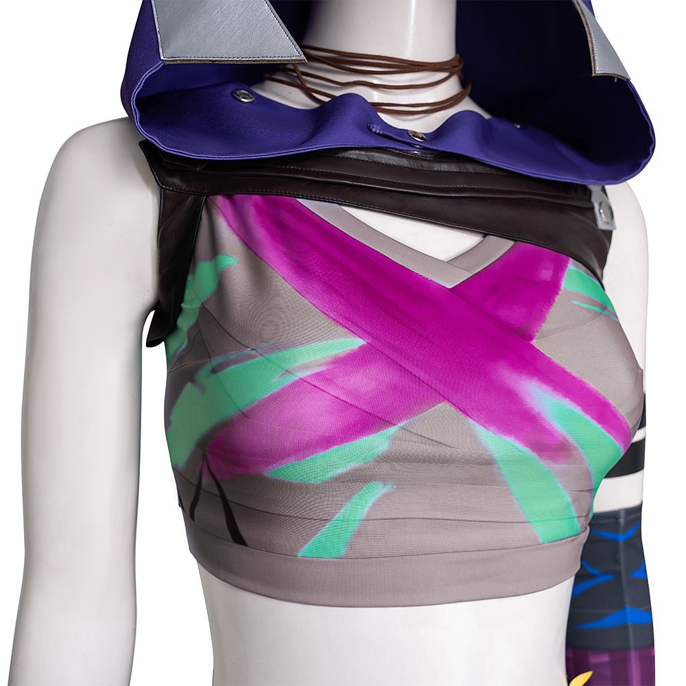 Fantasia de Cosplay Arcane Jinx - Traje Jinx da Batalha da Cidade Dupla 2 - Estrela Cosplay