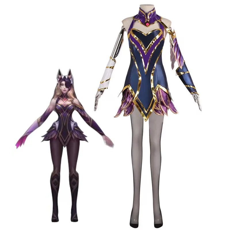 Fantasia de Cosplay de Ahri do LOL para Mulheres - Uniforme para Halloween e Carnaval - Estrela Cosplay