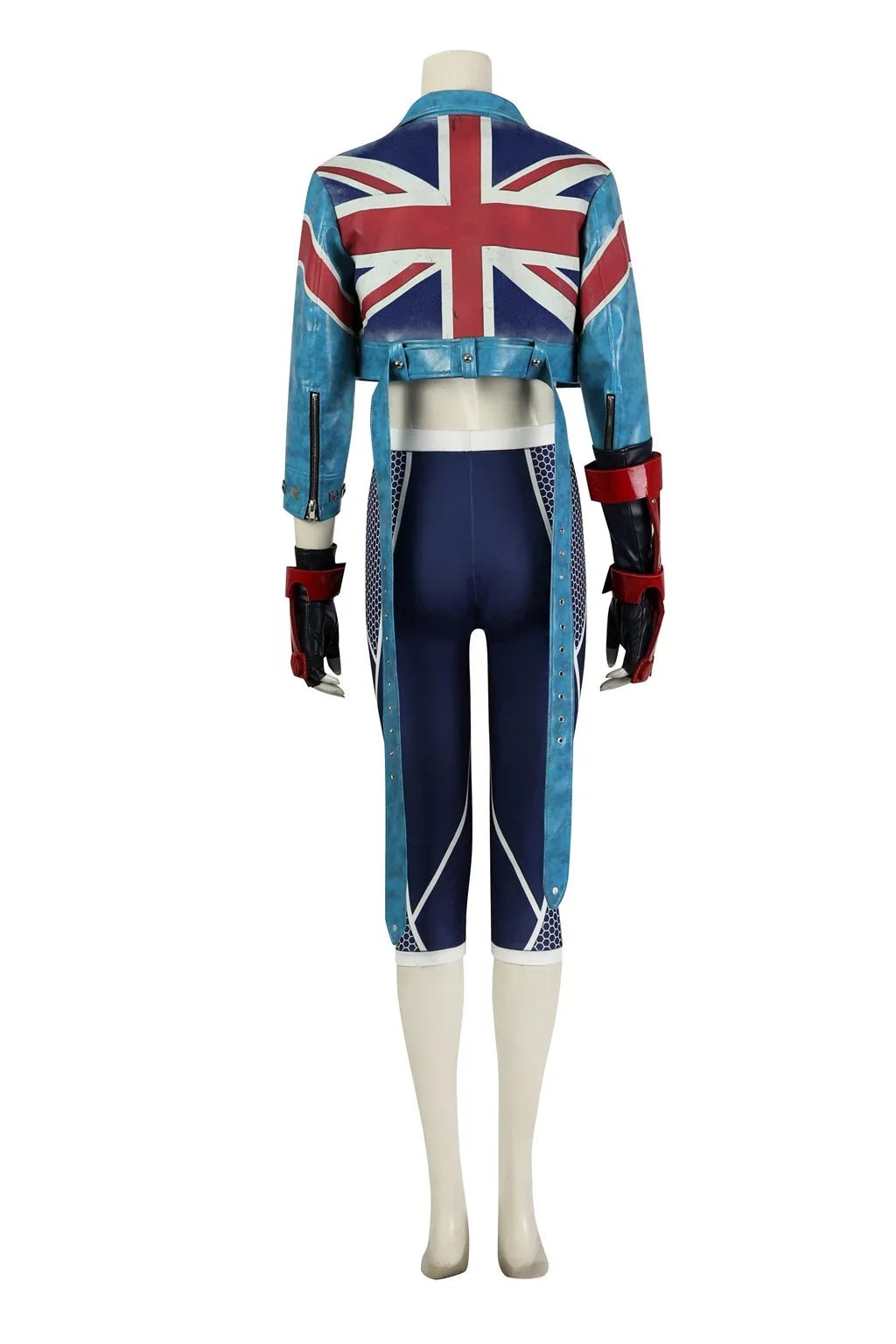 Fantasia de Cammy para Mulheres - Casaco Punk, Crop Top e Calça - Conjunto Completo para Halloween, Festa de Carnaval e Disfarce - Estrela Cosplay