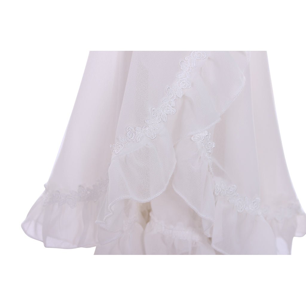 Blusa Lolita Sem Alças em Chiffon com Mangas Trompete para Mulheres e Meninas - Estrela Cosplay