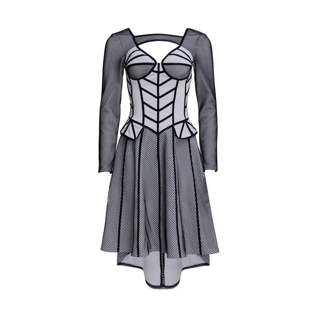 Fantasia de Jane Seymour de Six o Musical | Vestido Bordado Preto - Estrela Cosplay