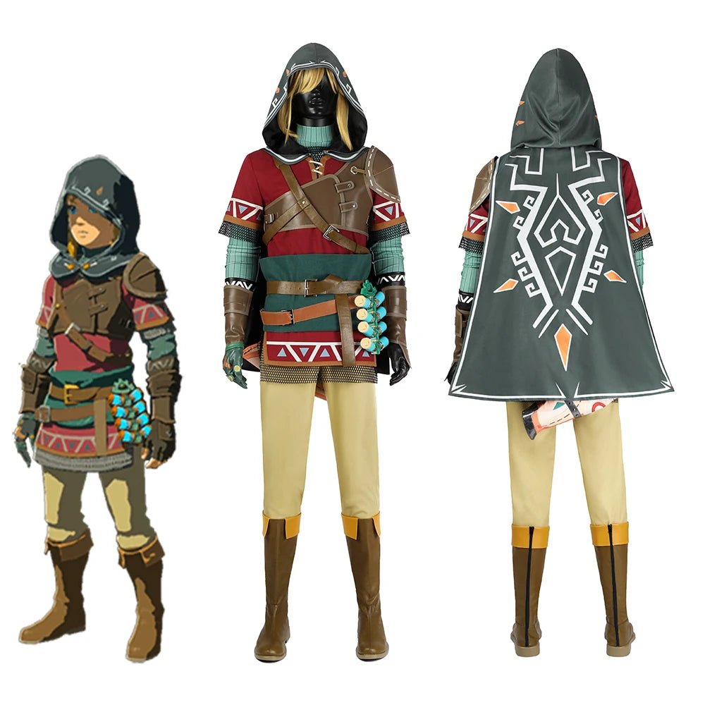 Jogo Zelda Cosplay Túnica Hyliana Armadura Fantasia Batalha para Homens Uniforme Completo Halloween Carnaval Fantasia - Estrela Cosplay