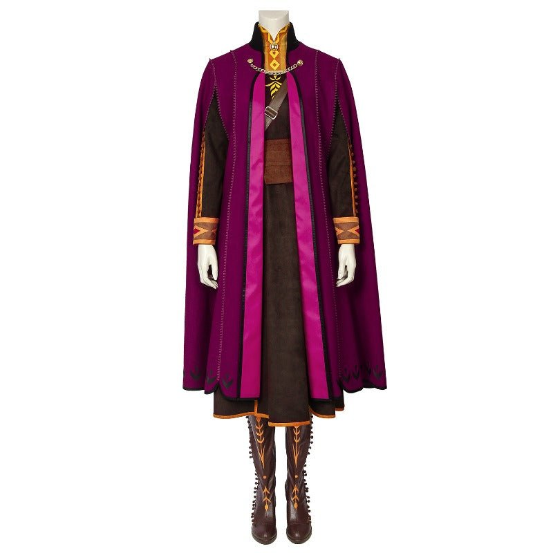 Conjunto Épico de Anna de Frozen II Com Sapatos - Abrace a Magia de Arendelle - Estrela Cosplay