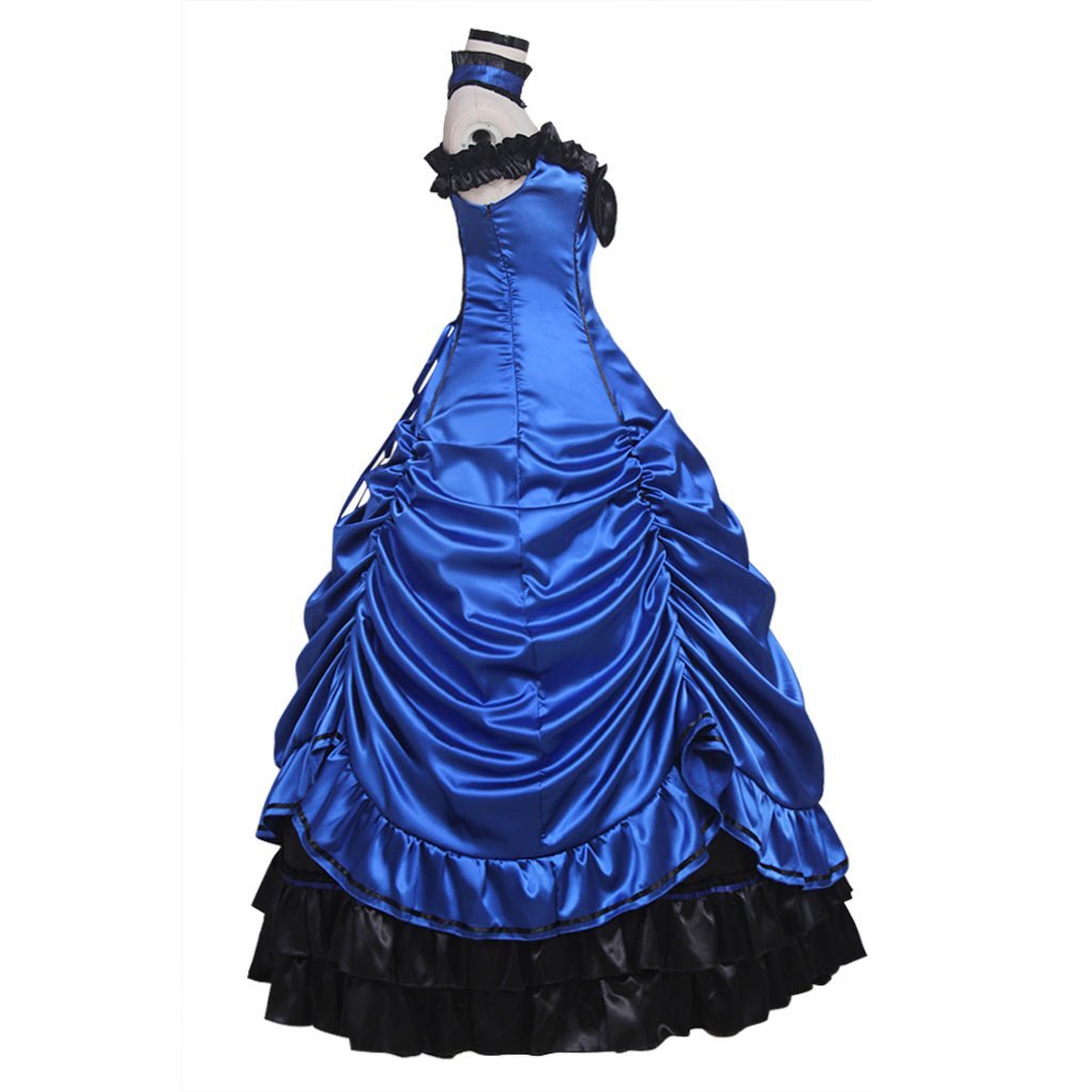 Vestido Gótico Steampunk Lolita Princesa Baile Medieval Rococo Vampiro Traje para Mulheres Fantasia Carnaval - Estrela Cosplay