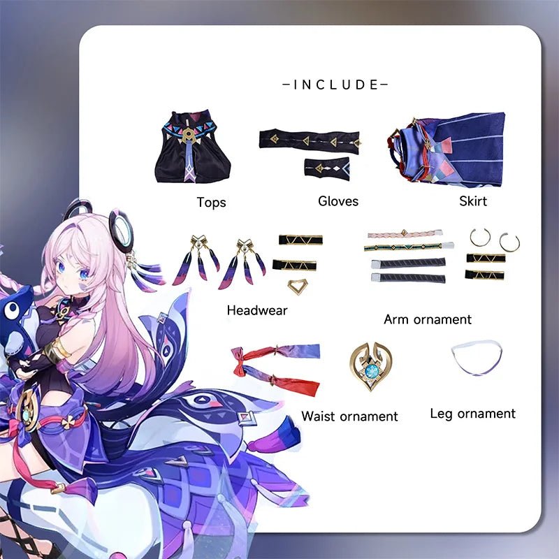 Fantasia Citlali de Genshin Impact - Mestres do Vento Noturno Natlan para Mulheres - Estrela Cosplay