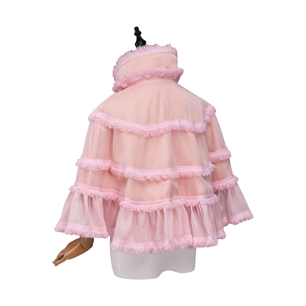 Capa Curta Rosa Fantasia Cosplay – Traje Estiloso Inspirado em Anime - Estrela Cosplay