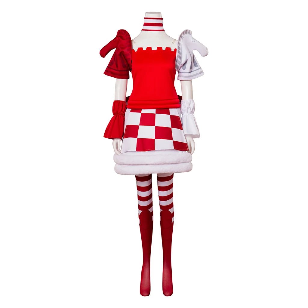 Vestido de Xadrez Alice Madness Returns para Festas de Halloween - Estrela Cosplay