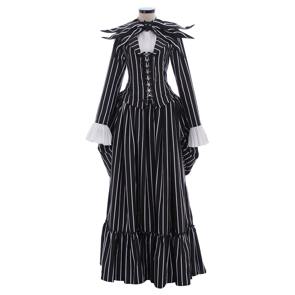 Fantasia Jack Skellington Terno Listrado Preto para Festa de Halloween - Estrela Cosplay