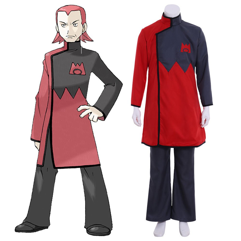 Traje de Cosplay do Líder da Equipe Magma Maxie - Pokémon Vilão Anime - Estrela Cosplay