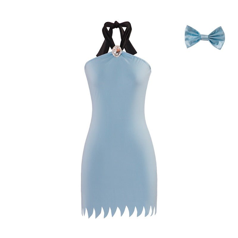 Fantasia de Betty Rubble - Vestido Azul para Mulheres | Cosplay Flintstones - Estrela Cosplay