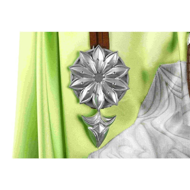 Fantasia FF14 Nophica - Vestido Longo Verde para Halloween e Festas - Estrela Cosplay