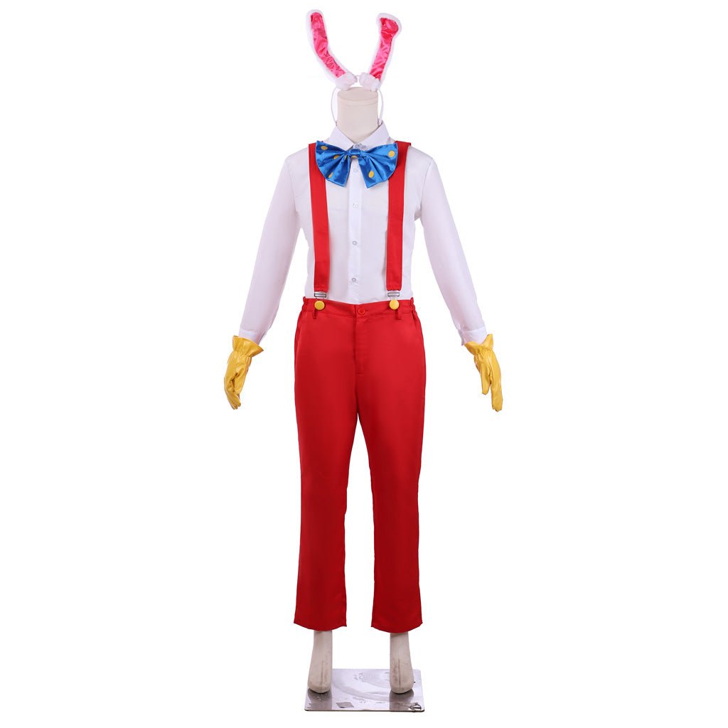 Fantasia de Roger Rabbit Adulto - Traje Divertido de Coelho Cartoon - Estrela Cosplay