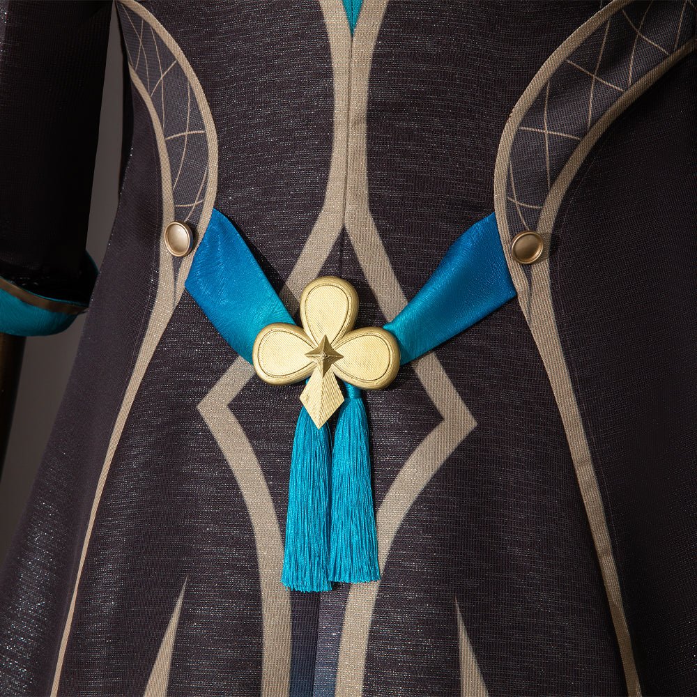 Conjunto de Peruca e Brincos Aventurine Honkai Star Rail | Acessórios de Cosplay para Homens - Estrela Cosplay