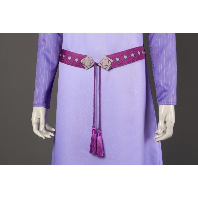 Vestido de Princesa Roxo Asha Cosplay para Adultos - Filme Wish - Estrela Cosplay